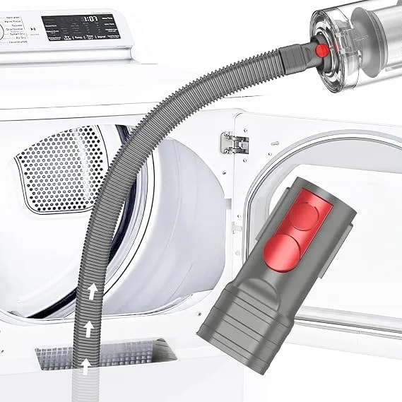 Sealegend Dryer Vent Cleaner Kit Compatible With Dyson Dryer Lint Vacuum Attachment For Dyson v7 v8 v10 v11 v12 v15 Etc Cordless Vacuum Cleaner Removes Deep Lint - Gray Dryer Lint Trap Clean Hose Compatible With Dyson Dyson v7 v8 v10 v11 v12 v15 v15s Cord