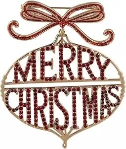 Hallmark Merry Christmas Bow Ornament Pin