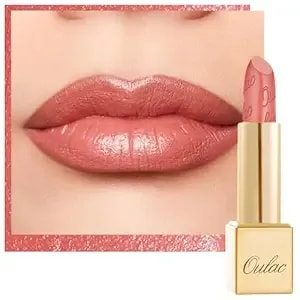 Oulac Coral Matte Lipstick With Glow Metallic Finish - Vegan Lipstick For Women, Creamy Texture, Hydrating Clean Beauty Formula, High-End Magnetic Hook Design, gm08 Enthusiasm