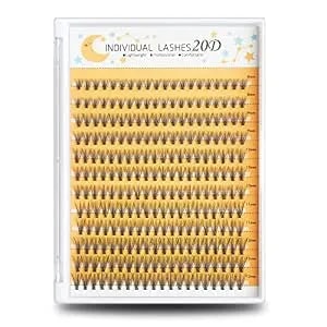 240pcs Individual Lashes Extension, 20d Volume Mix Pack Cluster Lashes, 8-12mm Mix Lengths C Curl 0.07mm Thickness Professional Makeup Individual Cluster Lashes And Apply Under Your Lashes