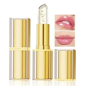 Ph Adjusting Lipstick, Transfer Proof Color Changing Lipstick, Gold Crystal Clear Lip Stick That Changes Color, Moisturizing Glossy Shine Lip Balm, Hydrating Non-Sticky Lip Gloss For Women