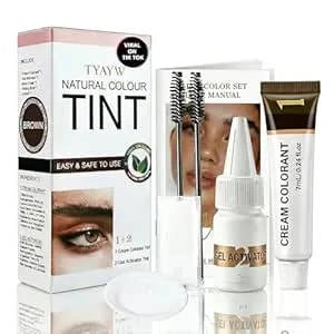 Brown Lash & Brow Color Kit, Professional Natural Eyelash & Eyebrow Coloring Kit With Gentle Formula For Sensitive Skin, Fuller Brows Lasting 2 Weeks, Easy Diy Salon Results At Home 7ml
