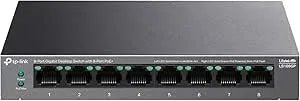 TP-Link LS108GP - 8 Port Poe Gigabit Ethernet Switch - 8 Poe+ Port @ 62W - Plug & Play - Extend Mode - Poe Auto Recovery - Desktop/Wall Mount - Silent Operation