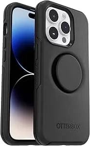 Otterbox Iphone 14 Pro Max (Only) Otter + Pop Symmetry Series Case - Black, Integrated Popsockets Popgrip, Slim, Pocket-Friendly, Raised Edges Protect Camera & Screen