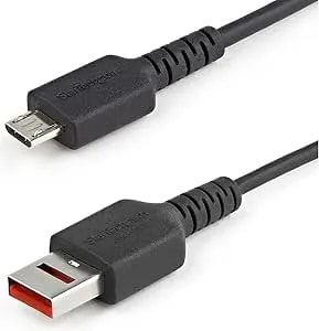 Startech usbschau1m 3 Ft. Secure Charging Cable Usb-A To Micro Usb Data Blocker, Black