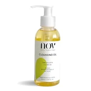 Nov Cleansing Oil - Facial Cleanser For Waterproof Make-Up - Non-Greasy Face Cleanser With Sweet Almond Oil For Hydration - All Skin Types - 5.07 Oz
