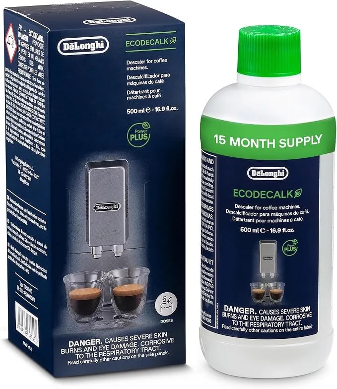 De'Longhi Ecodecalk Universal Descaler, For Coffee Machines 16.90 Oz - Safe Formula, Universally Compatible, 15 Month Supply, Easy To Use
