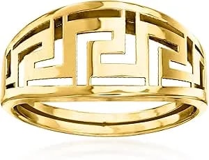 Ross-Simons Italian 14kt Yellow Gold Greek Key Ring