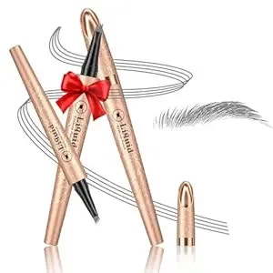 Eyebrow Pen - 2026 New Upgraded 4d Liquid Eye Brow Microblading Pencil With Micro 4 Point Lift & Brow Pen Snatch, Long-Lasting Waterproof, Gifts For Women (Gray)