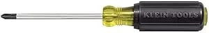 Klein Tools 603-4 Screwdriver, Made In USA, #2 Phillips Tip, Cushion Grip, Precision Machined Electrician Screwdriver, Home Improvement