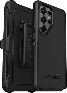 Otterbox Samsung Galaxy s25 Ultra (Only) - Defender Series Case - Black - Holster Clip Included - Rugged & Durable - With Port Protection - Wireless Charging Compatible - Non-Retail Packaging