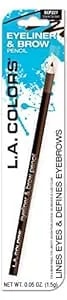 L.A. Colors 7" Eyeliner & Brow Pencil (Carded), Black/Brown cbep227