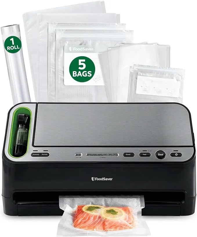 Foodsaver v4400 2-In-1 Vacuum Sealer Machine With Automatic Vacuum Sealer Bag Detection And Starter Kit