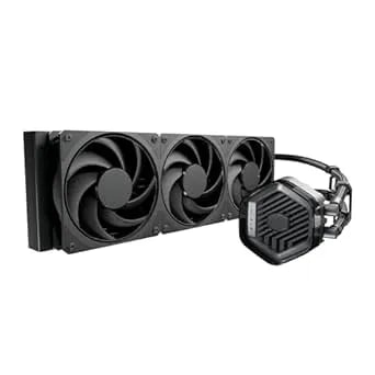 Cooler Master 360 Atmos Stealth Performance-Driven Close-Loop AIO Liquid Cooler, R9 - Ultra 9, Dual Chamber Pump, 360 Radiator, Mobius PWM Fans, AMD Ryzen AM5 - 4, Intel LGA 1851 - 1700 Platform