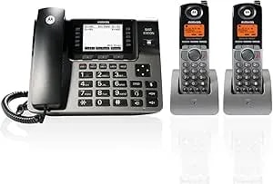 Motorola 4 Line Phone System Bundle, 2 Additional Cordless Handsets