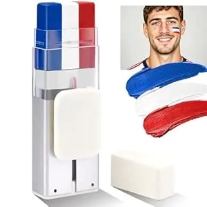 Red White And Blue Face Body Paint Sticks- Bulk Usa Patriotic 4th Of July Accessories For Women, Fourth Of July Independence Day Eye-Black Stick For Baseball Softball Football Games Sports Makeup