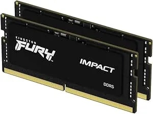 Kingston Fury Impact 32gb (2x16gb) 6400mt/S cl38 ddr5 Sodimm - Intel Xmp 3.0 - Plug N Play - Laptop Memory - Kit Of 2 - kf564s38ibk2-32