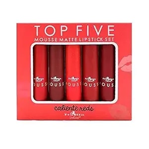 Italia Deluxe Top Five Mousse Matte Lipstick Set Caliente Reds