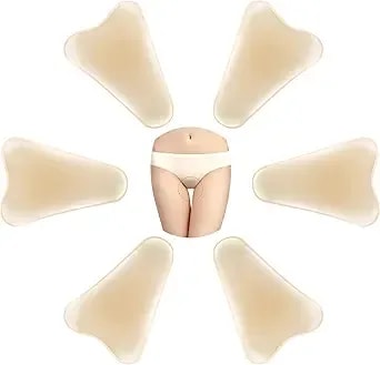 Camel Front Silicone Coverage Concealer Pads For Women, 6 Pack Reusable Invisible Insert For Leggings, Yoga Pants & Swimwear