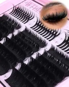 Wispy Lash Clusters With Spikes Eyelash Clusters Diy Lash Extensions With 10-20mm 200d Individual Lashes 12-22mm Spiky Lashes Clusters Volume Manga Cluster Eyelash Extensions For Baddie Look