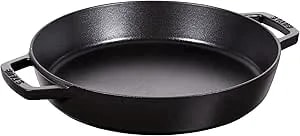 Staub Cast Iron 13-Inch Double Handle Fry Pan - Matte Black, Made In France