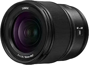 Panasonic Lumix S Series Camera Lens, 18mm f1.8 L-Mount Interchangeable Lens For Mirrorless Full Frame Digital Cameras - S-s18