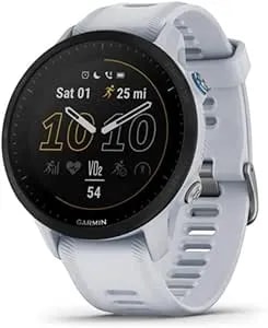 Garmin Forerunner® 955, GPS Running Smartwatch, Tailored To Triathletes, Long-Lasting Battery, Whitestone