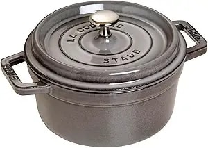 Staub Cast Iron 2.75-Qt Round Cocotte - Graphite Grey