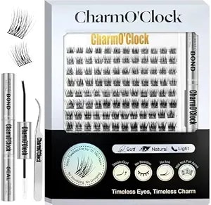 Lash Clusters Kit With Bond & Seal - 168pcs Diy Eyelash Extensions Wispy Fluffy D Curl Clusters, Includes Lash Tweezers & Bond & Seal - Professional Cluster Lash Kit For Natural Or Dramatic Looks