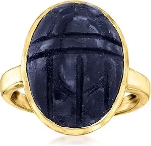 Ross-Simons 16.00 Carat Sapphire Scarab Ring In 18kt Gold Over Sterling