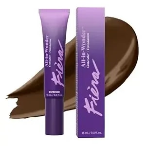 FièRa All-In-Wonder™ Concealer + Foundation – Full-Coverage, Crease-Proof, Hydrating Formula For Mature Skin, Blurs Fine Lines & Dark Circles, Radiant Second-Skin Finish – Espresso, 0.5 Fl. Oz.