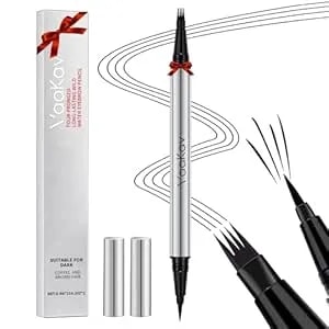 Eyebrow Pencils For Women Waterproof, Eyebrow Pencil & Eyebrow Pen 2 In 1, Long Lasting Brow Pencil, Natural Hair Like Eye Brow Pencil, Brown Eyebrow Pencil (03 Dark Browns)