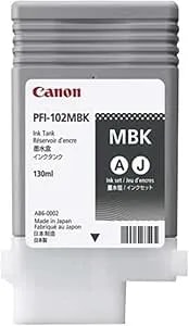 Canon 0894b001aa Ipf Pfi-102mbk Matte Black Ink Tank 130ml For 500 600 700 Models