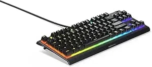 Steelseries Apex 3 Tkl Rgb Gaming Keyboard – Tenkeyless Compact Form Factor - 8-Zone Rgb Illumination – ip32 Water & Dust Resistant – Whisper Quiet Gaming Switch – Gaming Grade Anti-Ghosting (Renewed)
