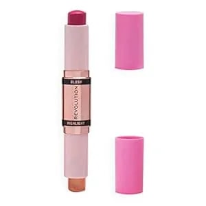 Revolution Beauty London, Blush Stick And Illuminator, Champagne Shine, Blush And Highlighter, 4.2 G