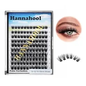 120pcs D Curl Individual Wide Stem Cluster Diy Eye Lashes Extensions Mixed 10-12-14-16mm/14-16-18mm/12-14-16mm Makeup Dramatic Volume Lashes (Mixed 10-12-14-16mm)
