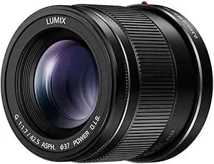 Panasonic Lumix G Lens, 42.5mm, f1.7 Asph., Mirrorless Micro Four Thirds, Power Optical I.S., H-hs043k (Usa Black)