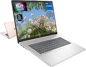 Hp Essential 17.3" Hd+ Touchscreen Laptop, Intel Core i7-1355u, Up To 5.0ghz, 16gb ddr4 Ram, 1tb Ssd, Wi-Fi 6, Fingerprint Reader, Webcam, Backlit Keyboard, Windows 11 Home, Pale Rose Gold
