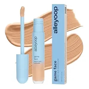 Alleyoop Game Face Makeup Concealer - Lightweight, Buildable Under Eye Concealer For Dark Circles, Hydrating Cream Formula For Women With Aloe Stem Cell - Smooth, Crease-Proof Makeup, Winner