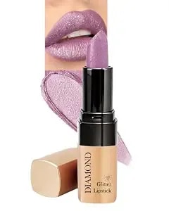 Metallic Lavender Lipstick, Long Lasting & Transfer Proof High Shine Glitter Diamond Creamy Lip Stick, Shimmer Lipstick For Women, Full-Coverage Lip Makeup For Women-02