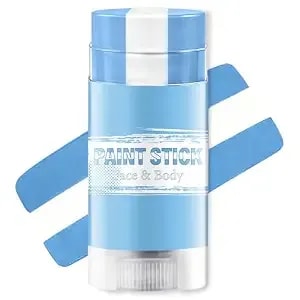 Blue White And Blue Argentina Face Paint Stick For Sports And Games - Sweatproof & High Pigment Sports Face Body Paint Sticks For Football, Rugby, Softball, Baseball, Lacrosse, Party Accessories