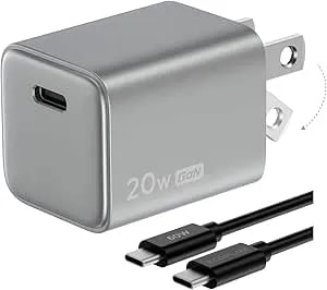 Ef Ecoflow Rapid 20w Gan Usb C Charger With Cable,Fast Type C Charging Block Plug For Rapid Compatible With Iphone 15/15 Pro/14/14 Pro Max/13, Galaxy, Ipad