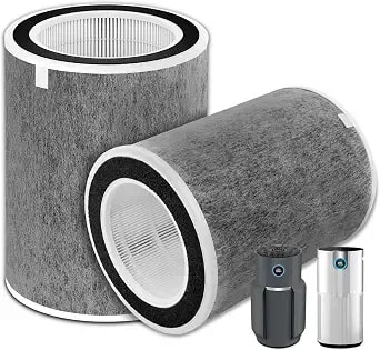 2 Pack hp202 hp302 Replacement Filter For Shark hp201 hc502, #he2fkbas,Grey - Fits hp301, hp232, ap1000max Clean Sense Iq, 3-In-1 Filtration Captures 99.98% Of Fine Particles, Tool-Free Installation