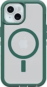 Otterbox Iphone 16e, 15, 14, & 13 Defender Series Xt Clear Case - Velvet Evergreen (Clear), Screenless, Rugged, Snaps To Magsafe, Lanyard Attachment