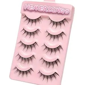 Wispy Spiky Manga Lashes,15mm 3d Anime Cosplay False Eyelashes For Natural Look Reusable 5 Pairs,Perfect For Japanese Anime Fans,Get Stunning Eyes.