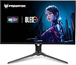 Acer Predator Gaming Monitor - 31.5" Uhd 3840 X 2160 Oled - Amd Freesync Premium Pro - 165hz - 0.03ms - Vesa Displayhdr True Black 400 - Dci-p3 99% - Display Port 1.4 & 2 X Hdmi 2.1 - x32 v2bmiiphx