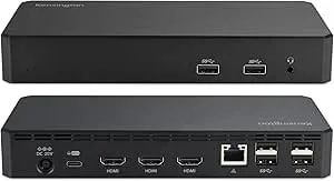 Kensington SD4760P 11-In-1 USB-C Docking Station Triple Monitor Displaylink Docking Station, 3xHDMI, 100W Charging For Laptop, 6xUSB A, Ethernet, Audio, For Mac And Windows Driver Require K33622NA