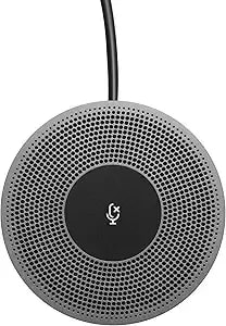 Logitech Expansion Mic For Meetup, Plug-And-Play, Indicator Lights, Microphone Type Mono, Wideband, Noise Canceling, Pc/Mac/Laptop/Macbook/Tablet - Black