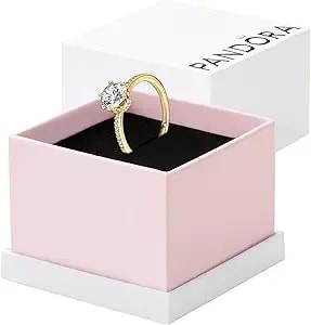Pandora Clear Sparkling Crown Solitaire Ring Shine 14k Gold-Plated Ring For Women With Cubic Zirconia - Gift For Her - With Gift Box