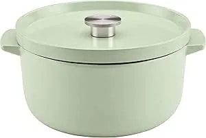 Kitchenaid Enameled Cast Iron Dutch Oven/Casserole, 6 Quart, Pistachio